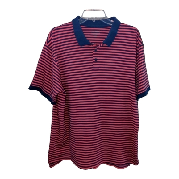 LL Bean striped navy and orange Size Large GUC - Picture 1 of 4